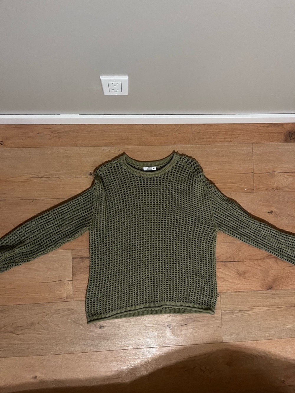 Green Open-Knit Sweater - Fashion Brand